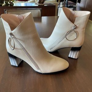 Genuine Italian Leather Healed Booties